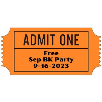 Sep '23 Big Kahuna Party Free Ticket